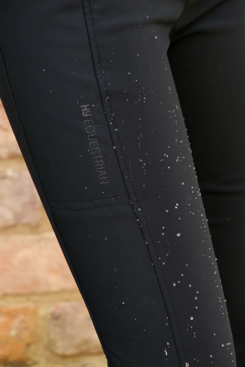 Hy Equestrian Glacial Softshell Riding Tights - Black-4